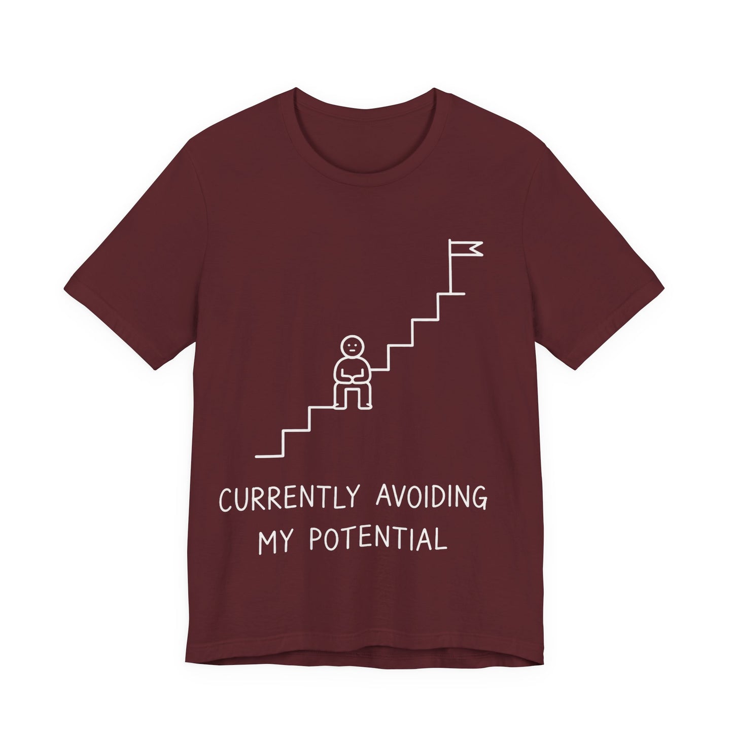 Currently Avoiding My Potential Tee | Funny Minimalist Shirt