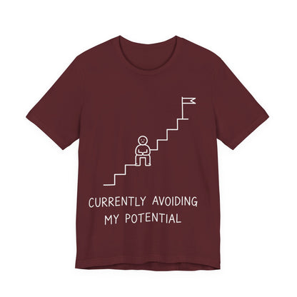 Currently Avoiding My Potential Tee | Funny Minimalist Shirt