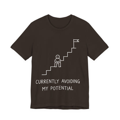 Currently Avoiding My Potential Tee | Funny Minimalist Shirt